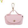 Chaveiro dispensador de sacos de cocô para áreas externas, bolsa dispensadora de sacos de cocô em PU à prova de vazamentos, suporte para sacos de cocô de animais de estimação