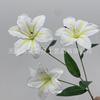 3 Flores artificiais de lírio-de-um-dia para decoração de casamento, arranjo de flores, decoração de casa, adereços para fotografia