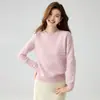 Suéter de Tricô Gola Redonda Bai Cai Veludo Cashmere 2026 Outono Inicial Novo Suéter Versátil de Textura Macia