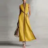 Comercio Exterior Independiente Europeo y Americano 2026 Moda Transfronteriza Nuevo Modelo Aliexpress Más Vendido Vestido Casual sin Mangas de Bloques de Color para Mujer