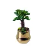 Estilo Luxo Leve Árvore Pequena Banhada a Ouro, Planta Verde Artificial, Decoração de Mesa para Casa, Escritório, Restaurante, Hotel, Pequeno Ornamento