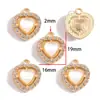 Accesorios de joyería de aleación con colgante de marco geométrico incrustado de diamantes para pulsera DIY, colgante de bolso, accesorio decorativo W852