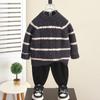 6944 Roupa Infantil Suéter Gola Redonda Outono e Inverno Suéter de Malha Grossa para Meninos 2026 Novo Estilo Suéter Pulôver Suéter Base para Bebê