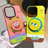 Fondo de Pantalla Magnético de Dibujos Animados Lindo Bob Esponja Adecuado para Funda de Teléfono Móvil Apple 16Promax iPhone 15 Soporte 14 Coreano 13