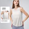 Camiseta sin mangas de Hilo de Bambú Fino de Secado Rápido Transpirable para Yoga para Mujer con Diseño de Espalda de Gota de Agua Top Deportivo de Fitness