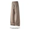 Nueva colección Primavera/Verano 2026: Pantalones casuales de pierna ancha para hombre, estilo chino, aspecto de lino, disponibles en tallas grandes, corte holgado, diseño de pierna recta, versátiles y transpirables, de longitud larga