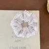 Scrunchie de Renda em Malha Xadrez Estilo College Coreano, Estilo Preguiçoso, Prendedor de Cabelo Exquisito e Versátil, Acessório de Cabelo
