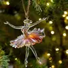 Venda Quente Transfronteiriça Brilhante Brilhante Menina de Balé Luminous Ornaments Pingente de Acrílico Pingente de Mochila Pingente de Carro