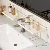 Estante Vertical para Grifo de Baño Lavabo Montado en Pared Organizador de Fregadero sin Taladro