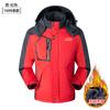 Roupas de assalto para atividades ao ar livre marca de moda masculina e feminina com capuz removível capa esportiva outono e inverno acolchoada de veludo casaco de roupa para montanhismo