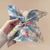 Pañuelo Cuadrado Floral Pintura al Óleo Vintage Anillo para el Cabello Intestino Grueso Nuevo Estilo 2025 Cuerda para el Cabello Fresca Elegante Correa para el Cabello Correa para el Cabello Cuerda para el Cabello Diadema Tocado