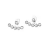 Brincos de Pino com Pérolas Redondas Moda Europeia e Americana Design de Nicho Simples Estilo Minimalista Brincos de Luxo Leve Brincos de Alta Qualidade