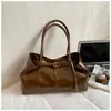 Bolso Retro de Estilo Coreano de Gran Capacidad para Mujer 2025 Nuevo Casual Simple Bolso de Hombro Bolso de Mano de Moda para Viajes