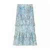 Venta al por mayor de ropa para mujer transfronteriza: Nuevo conjunto de verano elegante de top sin mangas con cuello halter + falda de capas