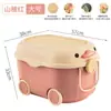 Organizador de Caixa de Armazenamento de Brinquedos Infantil Plástico Caixa de Armazenamento de Lanches Caixa de Armazenamento de Roupas de Bebê com Rodas Móveis