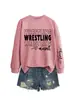 Sudadera Casual Cómoda para Mujer con Estampado de Brazo de Tía Luchadora Mi Amazon Ebay Sitio Independiente