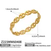 Pulseira Nariz de Porco Vazado, Aço Inoxidável, Luxo Leve, Estilo Retrô, Pulseira com Fecho para Mulheres, Não Desbota, Joia Empilhável