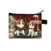 Caixa de Leite Casamento Cachorrinho Porta-Moedas Infantil Cachorro Porta-Cartões de Poliéster Casual Quadrado para Moedas Bolsa de Armazenamento