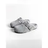 Zapatos Birkenstock Retro de Felpa con Suela Gruesa para Mujer 2025 Nuevos Otoño e Invierno Calientes con Hebilla Zapatos Peludos Zapatillas de Punta Cerrada para Uso en Exteriores