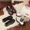 Mocasines de Cuña con Hebilla de Nicho para Mujer, Primavera, Suela Gruesa, Versátiles, Estilo Británico, Cómodos, Zapatos Pequeños de Piel, sin Cordones