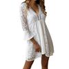 Venda Direta da Fábrica 2023 Hot-Selling na Amazon e Aliexpress Vestido com Patchwork de Renda, Emagrecedor e Fashion