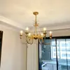 Lustre de cristal estilo francês, estilo country europeu e americano, luxo leve, adequado para quartos, vilas, salas de estar e salas de jantar, com um efeito de vela vintage