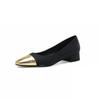 Yingmeier Dois Tipos de Sapatos de Salto Alto Estilo Francês Estilo Chanel Combinando Cores Camada Única Moda Simples Elegantes Sapatos de Salto Alto