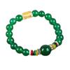 Ágata Calcedonia Mantra de Seis Sílabas Pulsera de Cuentas Redondas para Mujer Círculo Sencillo Cuentas de 8mm Cinco Elementos Pulsera de Seis Sílabas Suministro de Regalo