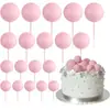 20 Piezas/Set Bolas de Espuma de Colores Decoración para Pastel Boda Baby Shower Fiesta de Cumpleaños Inserto para Cupcake