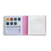 Yuelu Set de Mini Acuarelas Transfronterizo Libro de Colorear DIY para Aliviar el Estrés Cuaderno de Dibujo Portátil de Viaje