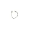Aros de nariz europeos y americanos en forma de D de acero inoxidable, tachuelas para nariz de acero de titanio, joyería para piercing, tachuelas falsas para nariz sin perforación, venta al por mayor