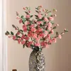 Flor Artificial Camélia Decoração de Casamento Flor Falsa Pastoral Decoração de Janela de Casa Arranjo de Flores para Mesa de Casa