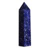 Venta al por mayor transfronteriza de Pilares de Piedra Cruda de Cristal Azul, Prismas Hexagonales de Arenisca Azul, Varios Materiales, Columnas de Cristal de Punta Única para Exhibición de Escritorio