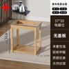 Mesa de té pequeña para el hogar, mueble auxiliar, mueble auxiliar de madera maciza, mesa de centro, tetera, cubo integrado, mueble para té