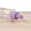 Botellas gotero de vidrio de colores macaron, Botellas dispensadoras de esencia, Botellas de vidrio de alta transparencia para loción, Goteros con punta de goma, Personalización al por mayor