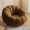Sofá Preguiçoso Cor Creme para Apartamentos Pequenos, Cadeira de Lazer Tatami, Cadeira Única de Abóbora da Moda