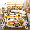 Venta caliente transfronteriza Serie de personalidad mecánica Impresión digital Juego de cama de tres piezas Amazon Comercio Exterior venta al por mayor de textiles para el hogar