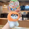Lindo y Creativo Gafas de Forma de Caqui que Traen Suerte, Accesorio para la Cabeza de Perro Muñeco Llavero, Colgante para Bolso de Pareja Adorable de Dibujos Animados, Premio de Máquina de Garra