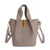 Bolso Cubo Retro Texturizado Estilo Coreano para Mujer Otoño e Invierno 2025 Nuevo Nicho Lujo Accesible Versátil Estilo Extranjero Bolso de Hombro Único Cruzado