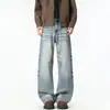 Ropa de Hombre Fengshe / Nueva Colección Primavera 2026 Marca de Moda Americana High Street Estilo M Jeans para Hombre Sueltos Ligeramente Acampanados