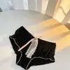 Calcinhas Rendadas Picantes com Estampa de Leopardo e Bolinhas, Pretas e Brancas Vazadas de Cintura Alta Finas para Mulheres