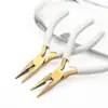 Pinzas de punta fina, Pinzas de corte diagonal, Herramientas para joyería, Corte, Collares, pulseras de cuentas hechas a mano para manualidades DIY, Tijeras doradas, Accesorios al por mayor