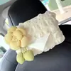 Caja de Pañuelos para Coche Caja de Pañuelos Creativa de Tulipán para Coche Bolsa Colgante para Pañuelos Caja para Reposabrazos Decoración Interior de Coche para Mujeres