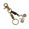 Fábrica punk direto chaveiro masculino vintage de couro de vaca liga metálica pingente de bicicleta pingente para mochila de meninas