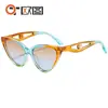 Nuevas Gafas de Sol para Mujer Estilo Ojo de Gato Transfronterizas con Patillas de Perla Hueca, Patrones Multicolor, Gafas Versátiles, En Stock 5697