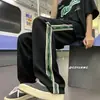Calças de Verão Masculinas Estilo Transfronteiriço, Versátil Estilo de Hong Kong Retas Largas Esportivas Tendência High Street Casuais para Homens, Temporada de Outono