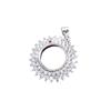 Colgante de Diamante con Forma de Girasol Estilo Princesa Diana, Chapado en Plata 925 Redonda, Montura de Colgante de Moissanita de Corte Huevo 10 13 14