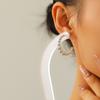 Aretes de cuentas redondas elegantes de nicho para mujer, modernos para ir al trabajo, de alta calidad, versátiles, chapados en oro de 18 quilates de acero de titanio, ventas directas de fábrica