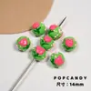 Flor de Tulipan Joyería de Cuentas Pintada a Mano DIY Hecho a Mano Colorido Agujero Recto Aretes de Cuentas Pulsera Collar Cadena para Teléfono Móvil Cuerda