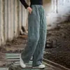 (Seleccionado) 26 Pantalones Acolchados de Ramio Tie-Dye de Invierno con Cintura Elástica, Pantalones de Algodón Gruesos Cálidos Artísticos para Mujer
